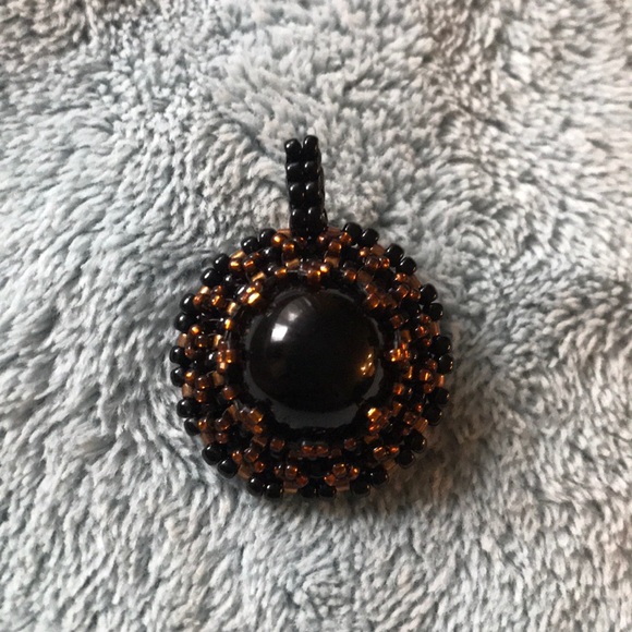 Jewelry - Beaded Black Onyx Pendent